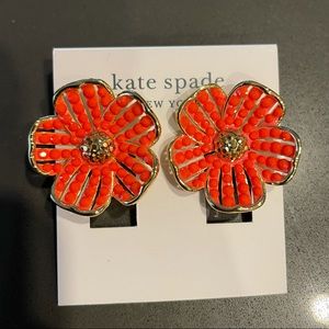 Kate spade glistening petals flower earrings